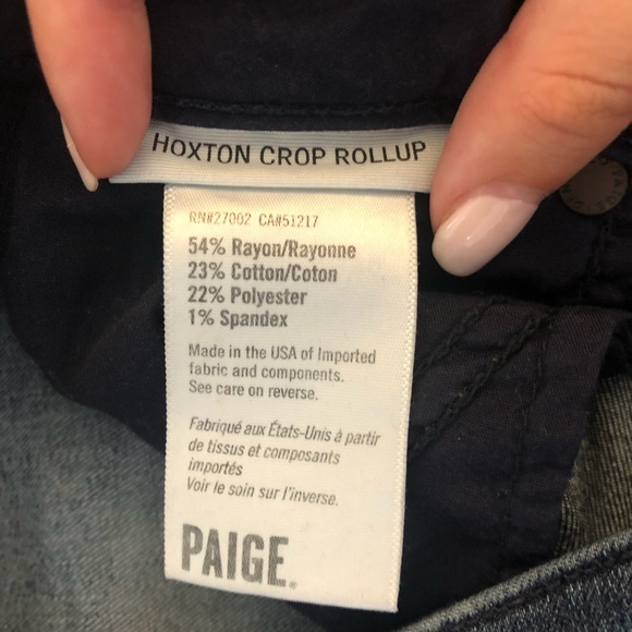 PAIGE Hoxton Crop Rollup Jeans - Picture 4 of 4